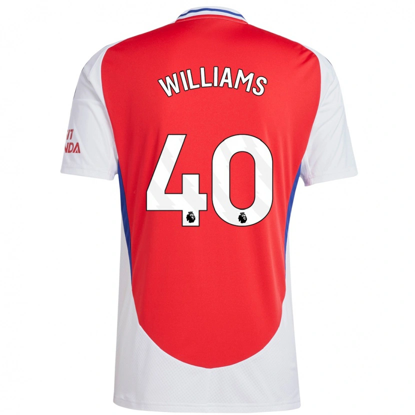 Danxen Mænd Naomi Williams #40 Rød Hvid Hjemmebane Spillertrøjer 2024/25 Trøje T-Shirt