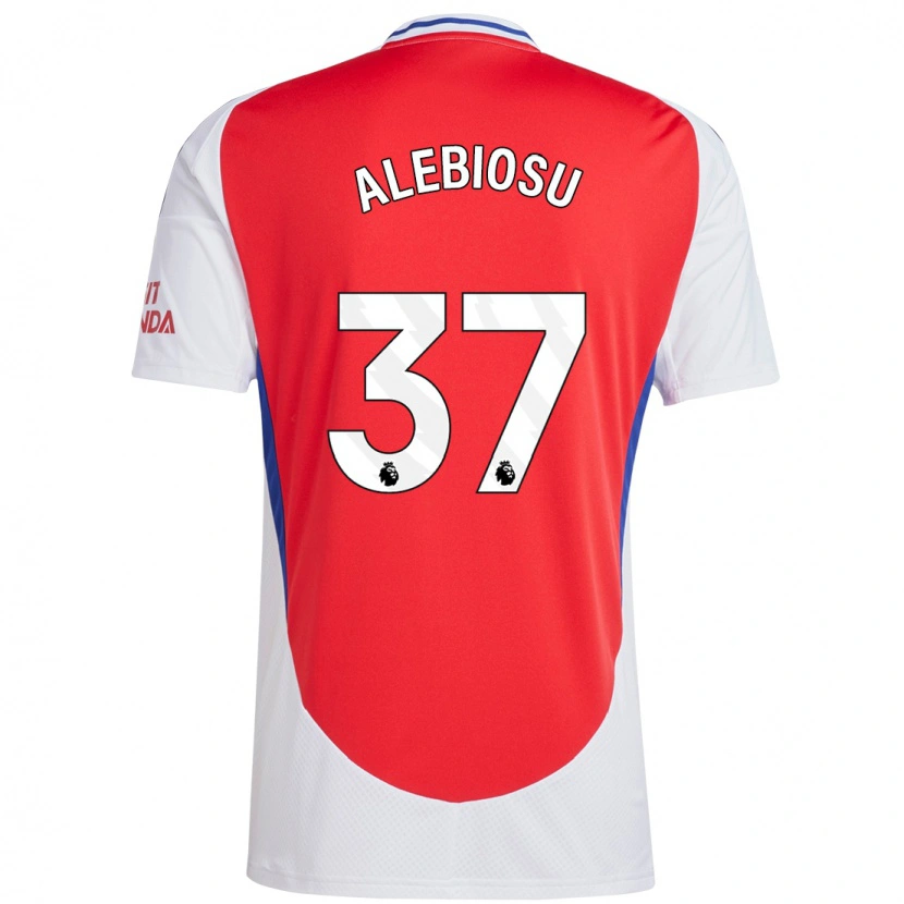 Danxen Mænd Ryan Alebiosu #37 Rød Hvid Hjemmebane Spillertrøjer 2024/25 Trøje T-Shirt