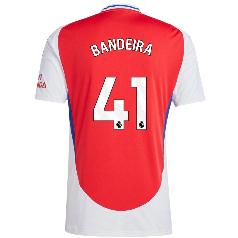 Danxen Mænd Mauro Bandeira #41 Rød Hvid Hjemmebane Spillertrøjer 2024/25 Trøje T-Shirt