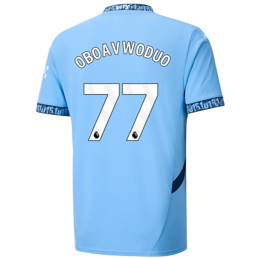 Danxen Mænd Justin Oboavwoduo #77 Marineblå Hjemmebane Spillertrøjer 2024/25 Trøje T-Shirt