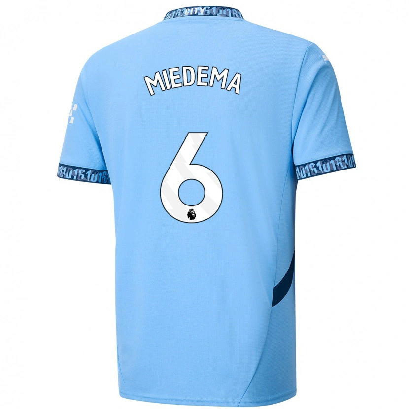 Danxen Mænd Vivianne Miedema #6 Marineblå Hjemmebane Spillertrøjer 2024/25 Trøje T-Shirt