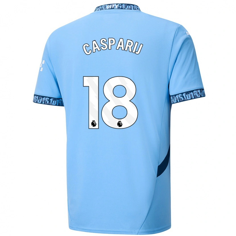 Danxen Mænd Kerstin Casparij #18 Marineblå Hjemmebane Spillertrøjer 2024/25 Trøje T-Shirt