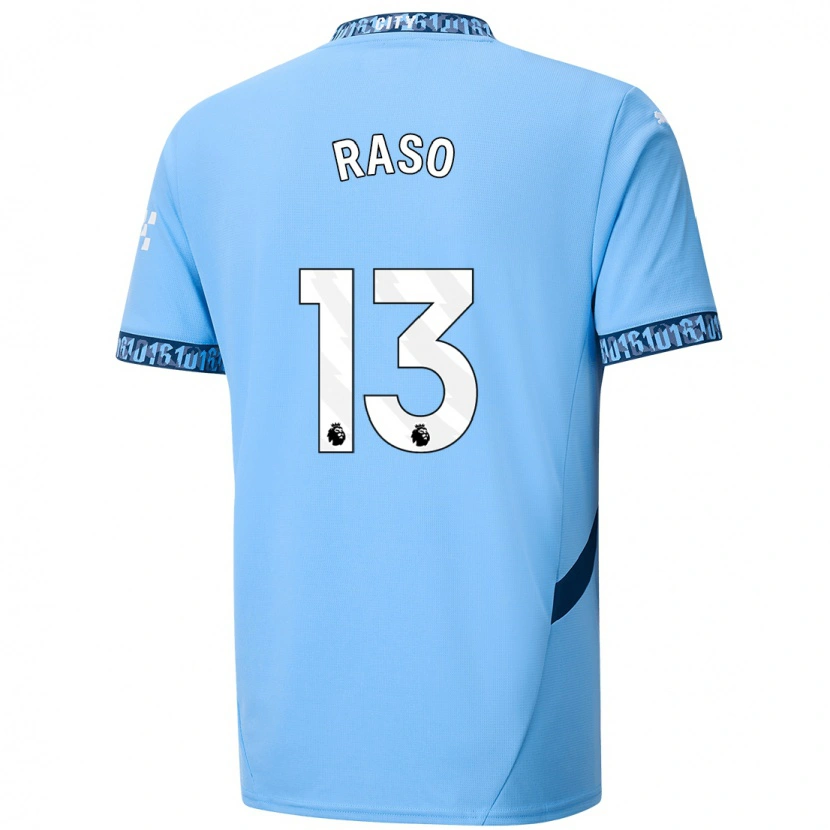 Danxen Mænd Hayley Raso #13 Marineblå Hjemmebane Spillertrøjer 2024/25 Trøje T-Shirt