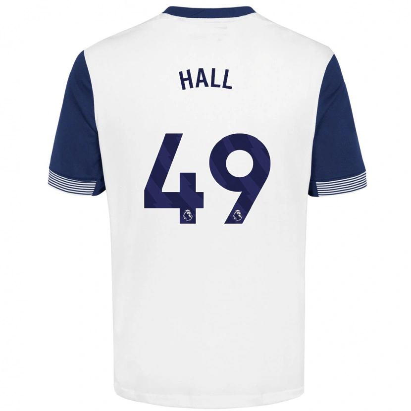 Danxen Mænd Tyrese Hall #49 Hvid Blå Hjemmebane Spillertrøjer 2024/25 Trøje T-Shirt
