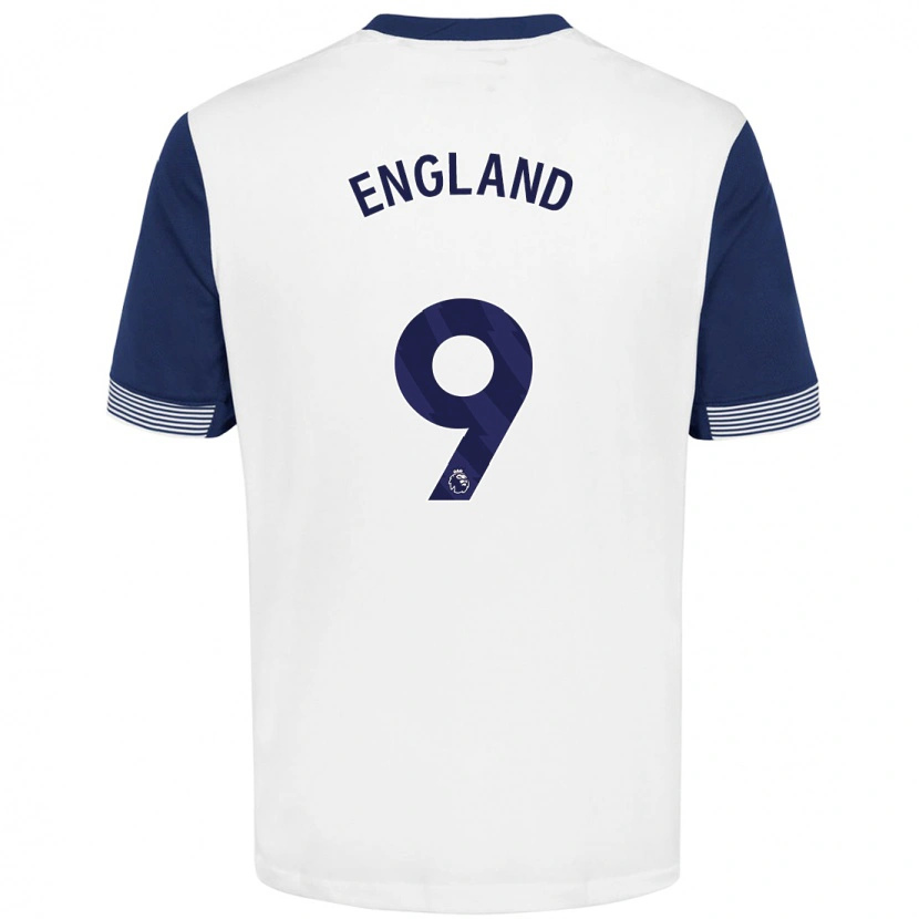 Danxen Mænd Bethany England #9 Hvid Blå Hjemmebane Spillertrøjer 2024/25 Trøje T-Shirt