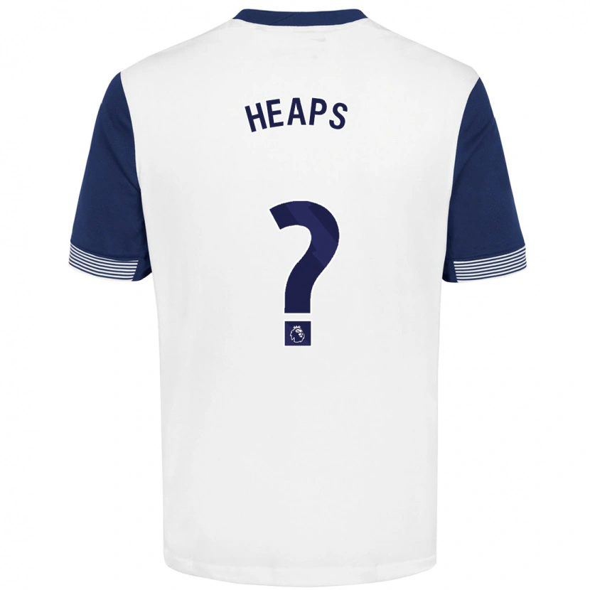 Danxen Mænd Billy Heaps #0 Hvid Blå Hjemmebane Spillertrøjer 2024/25 Trøje T-Shirt