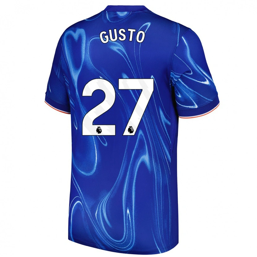 Danxen Mænd Malo Gusto #27 Blå Hvid Hjemmebane Spillertrøjer 2024/25 Trøje T-Shirt