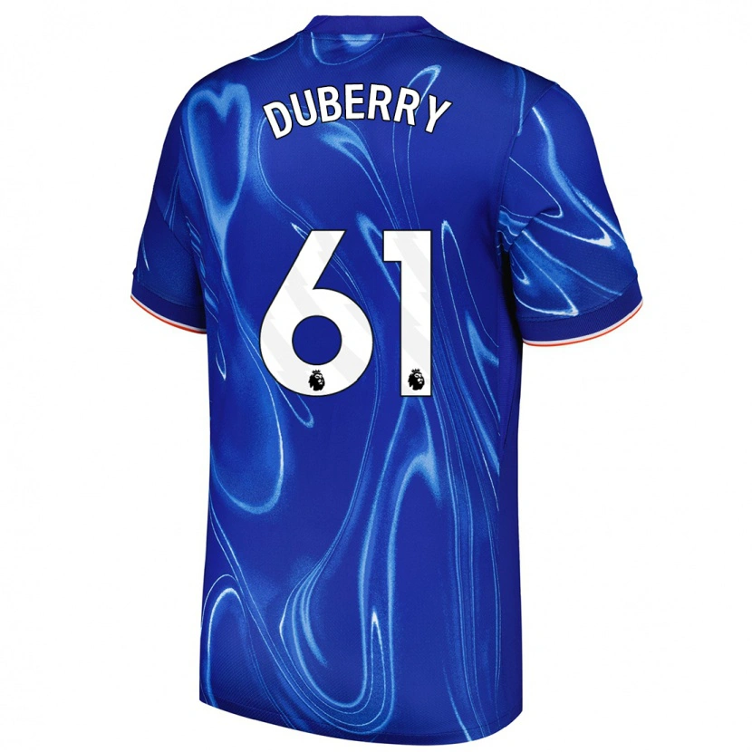 Danxen Mænd Zain Silcott-Duberry #61 Blå Hvid Hjemmebane Spillertrøjer 2024/25 Trøje T-Shirt