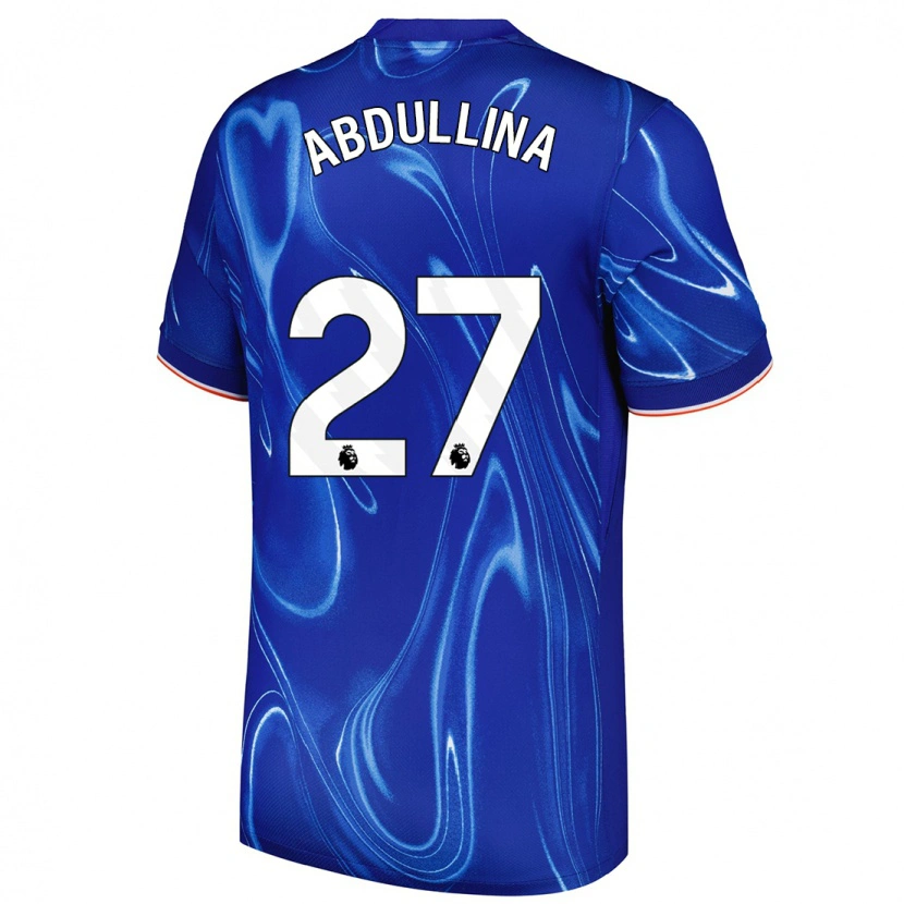 Danxen Mænd Alsu Abdullina #27 Blå Hvid Hjemmebane Spillertrøjer 2024/25 Trøje T-Shirt