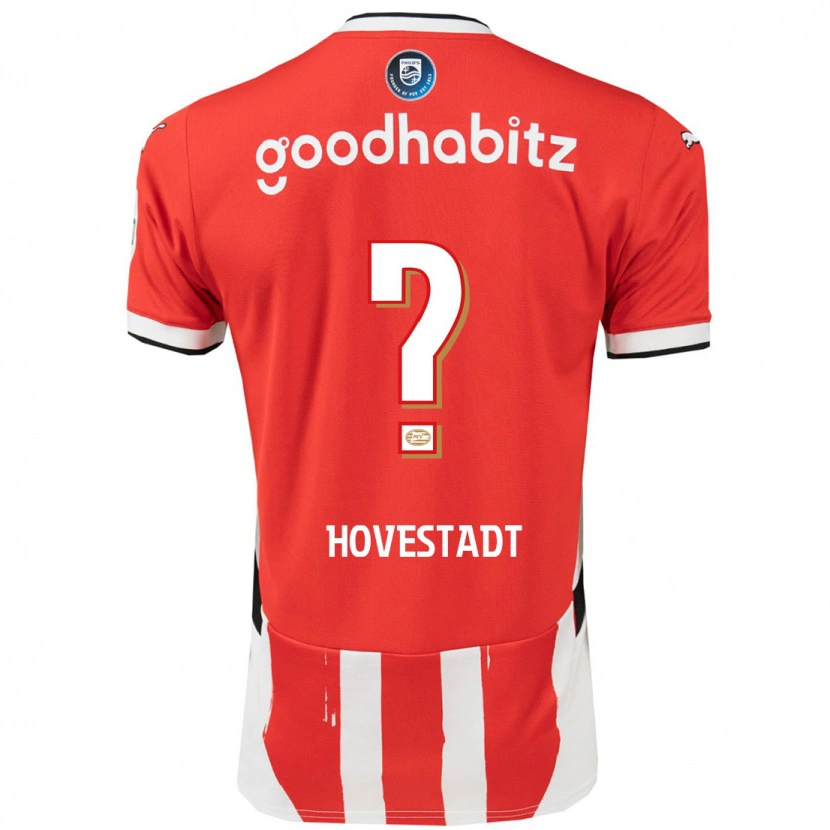Danxen Mænd Mike Hovestadt #0 Rød Hvid Hjemmebane Spillertrøjer 2024/25 Trøje T-Shirt