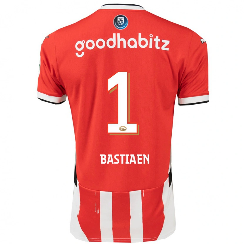 Danxen Mænd Femke Bastiaen #1 Rød Hvid Hjemmebane Spillertrøjer 2024/25 Trøje T-Shirt