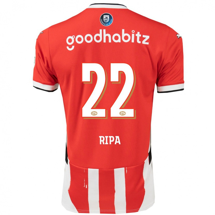 Danxen Mænd Chimera Ripa #22 Rød Hvid Hjemmebane Spillertrøjer 2024/25 Trøje T-Shirt