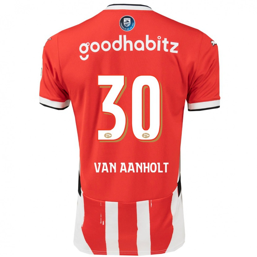 Danxen Mænd Patrick Van Aanholt #30 Rød Hvid Hjemmebane Spillertrøjer 2024/25 Trøje T-Shirt