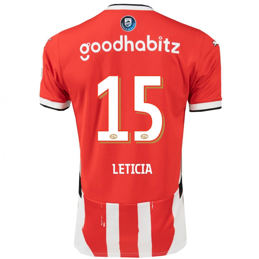 Danxen Mænd Brazil Bra Leticia #15 Rød Hvid Hjemmebane Spillertrøjer 2024/25 Trøje T-Shirt