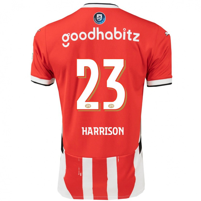 Danxen Mænd Amy Harrison #23 Rød Hvid Hjemmebane Spillertrøjer 2024/25 Trøje T-Shirt