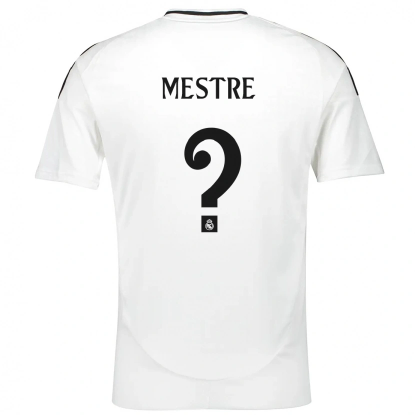 Danxen Mænd Sergio Mestre #0 Hvid Hjemmebane Spillertrøjer 2024/25 Trøje T-Shirt