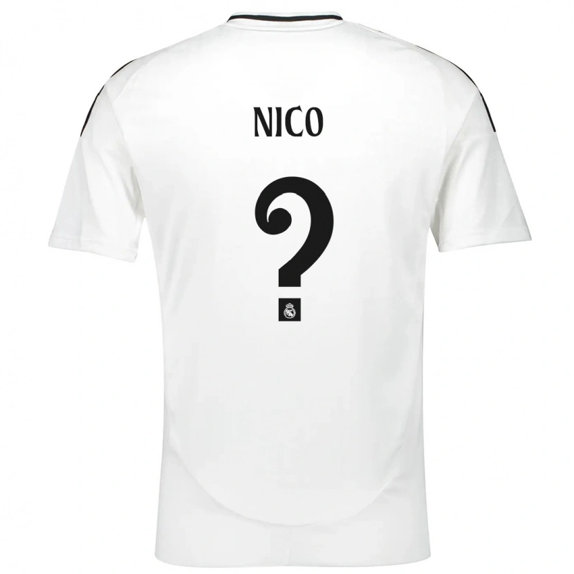Danxen Mænd Nico Sánchez #0 Hvid Hjemmebane Spillertrøjer 2024/25 Trøje T-Shirt