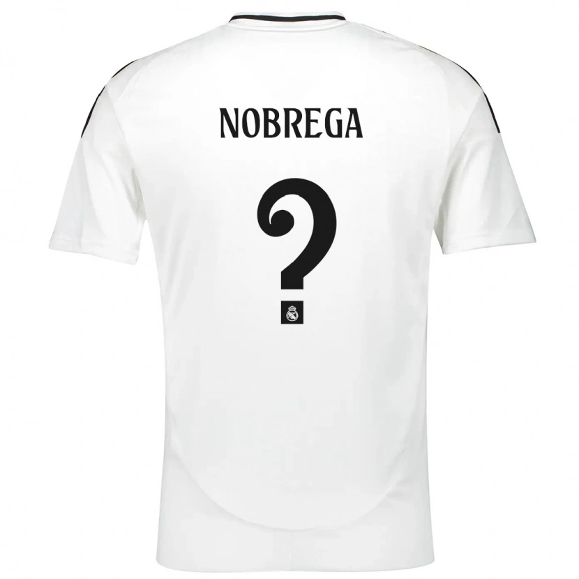 Danxen Mænd Abraham Nobrega #0 Hvid Hjemmebane Spillertrøjer 2024/25 Trøje T-Shirt