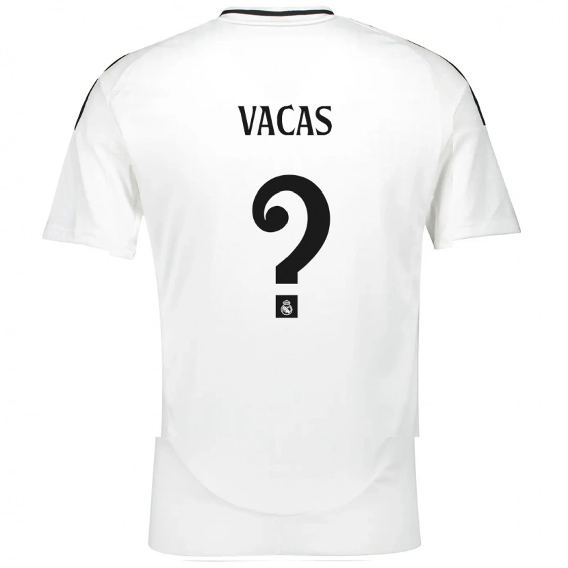Danxen Mænd Juan Vacas #0 Hvid Hjemmebane Spillertrøjer 2024/25 Trøje T-Shirt
