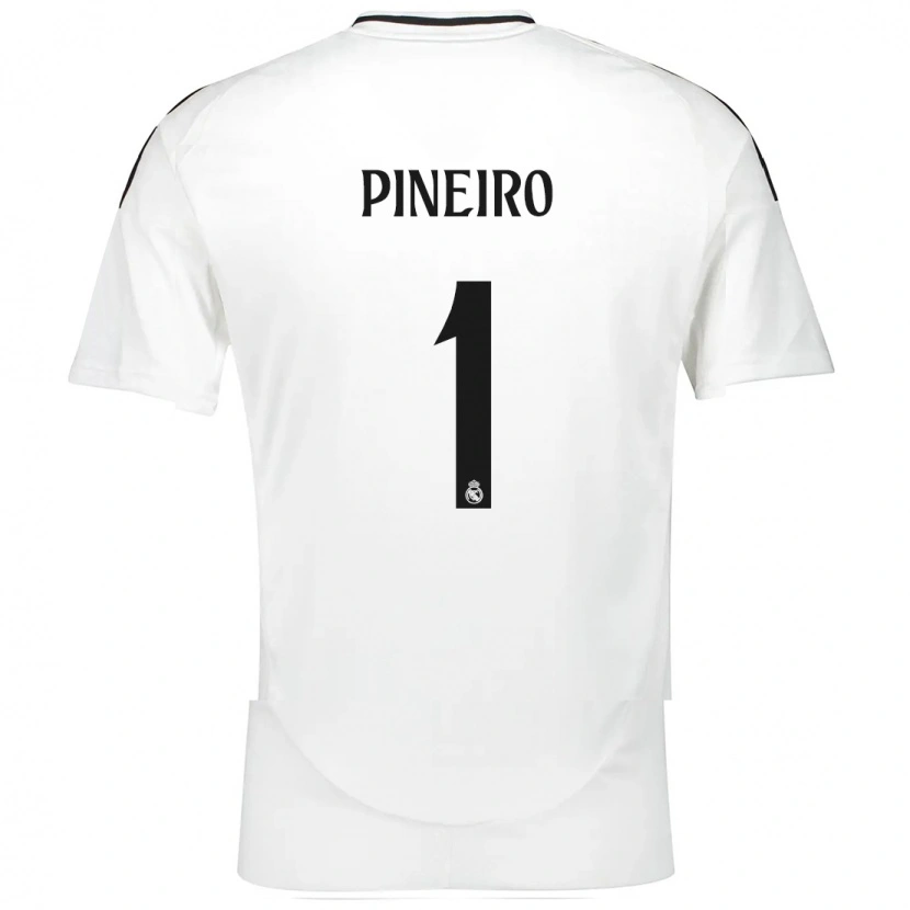 Danxen Mænd Diego Piñeiro #1 Hvid Hjemmebane Spillertrøjer 2024/25 Trøje T-Shirt
