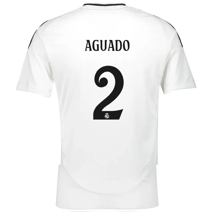 Danxen Mænd Lorenzo Aguado #2 Hvid Hjemmebane Spillertrøjer 2024/25 Trøje T-Shirt