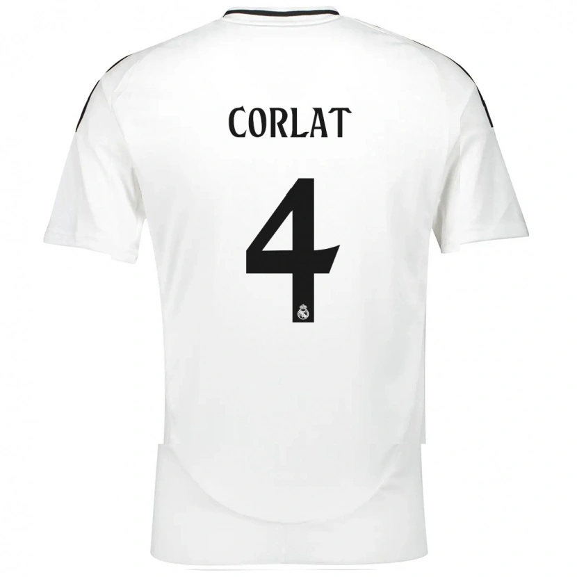Danxen Mænd Edu Corlat #4 Hvid Hjemmebane Spillertrøjer 2024/25 Trøje T-Shirt