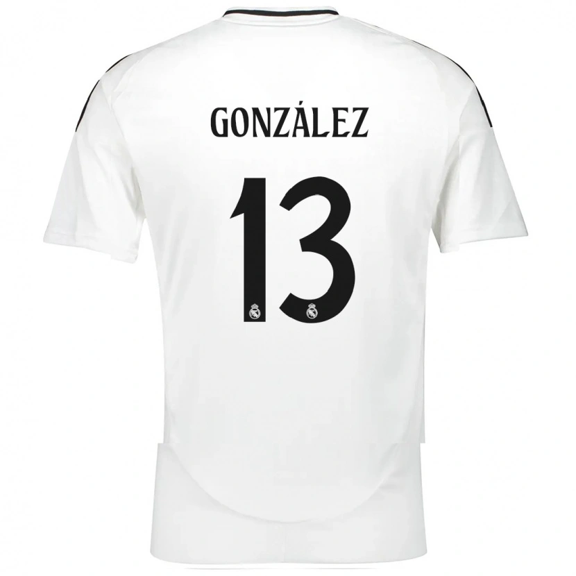 Danxen Mænd Fran González #13 Hvid Hjemmebane Spillertrøjer 2024/25 Trøje T-Shirt