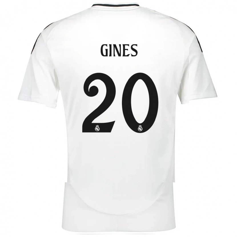 Danxen Mænd Álvaro Ginés #20 Hvid Hjemmebane Spillertrøjer 2024/25 Trøje T-Shirt