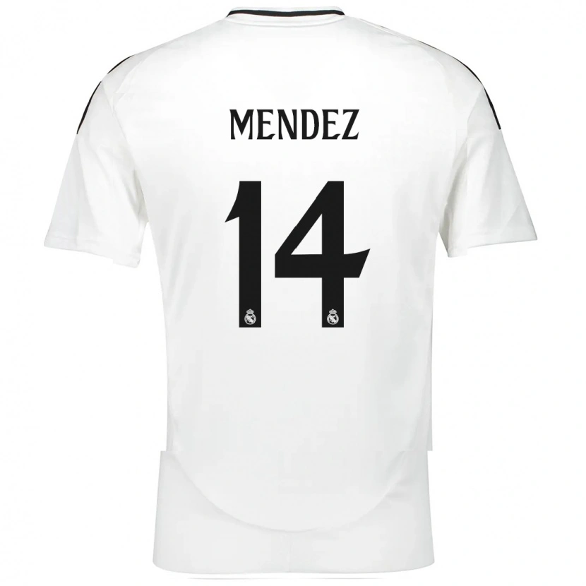 Danxen Mænd María Méndez #14 Hvid Hjemmebane Spillertrøjer 2024/25 Trøje T-Shirt