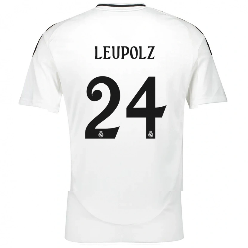 Danxen Mænd Melanie Leupolz #24 Hvid Hjemmebane Spillertrøjer 2024/25 Trøje T-Shirt
