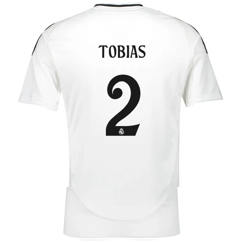Danxen Mænd Vinícius Tobias #2 Hvid Hjemmebane Spillertrøjer 2024/25 Trøje T-Shirt