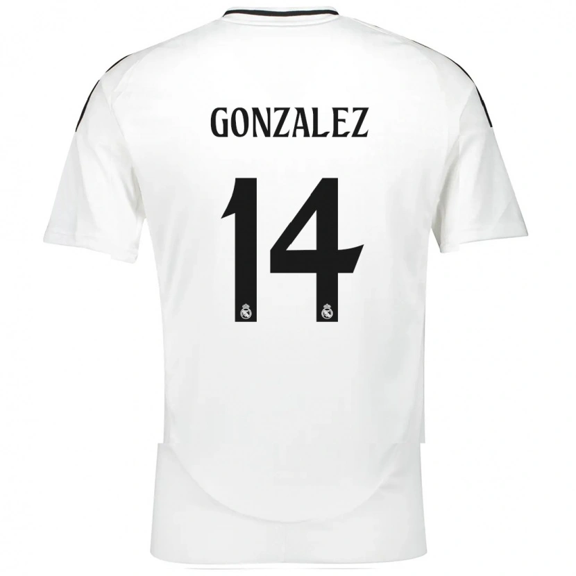 Danxen Mænd David González #14 Hvid Hjemmebane Spillertrøjer 2024/25 Trøje T-Shirt
