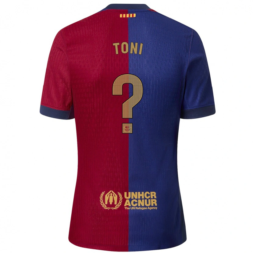 Danxen Mænd Toni Fernández #0 Blå Rød Hjemmebane Spillertrøjer 2024/25 Trøje T-Shirt