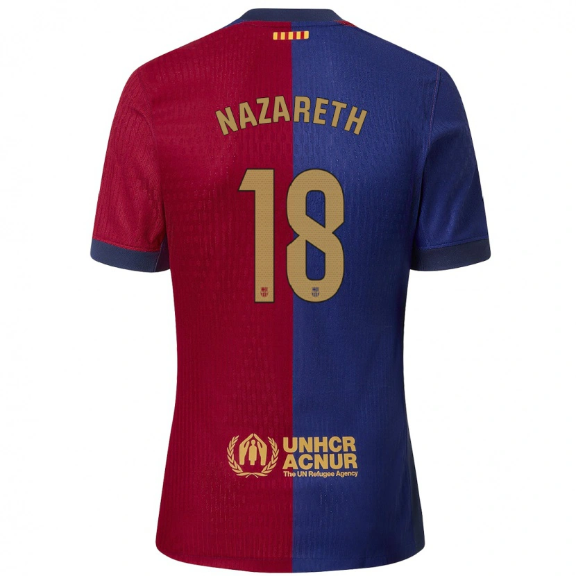 Danxen Mænd Kika Nazareth #18 Blå Rød Hjemmebane Spillertrøjer 2024/25 Trøje T-Shirt