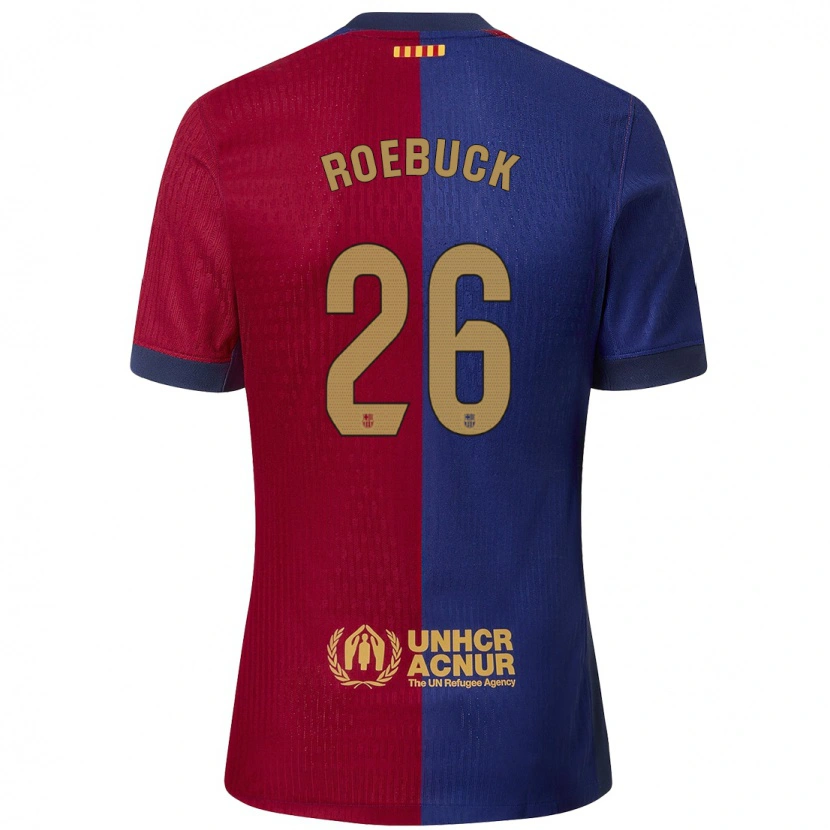 Danxen Mænd Ellie Roebuck #26 Blå Rød Hjemmebane Spillertrøjer 2024/25 Trøje T-Shirt