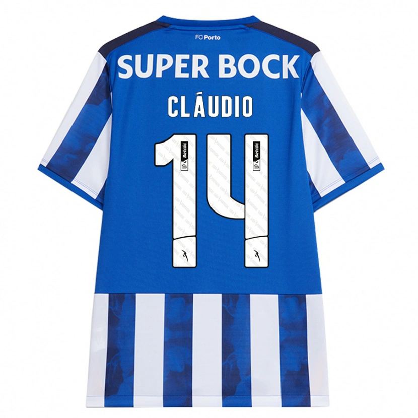 Danxen Mænd Cláudio Ramos #14 Blå Hvid Hjemmebane Spillertrøjer 2024/25 Trøje T-Shirt