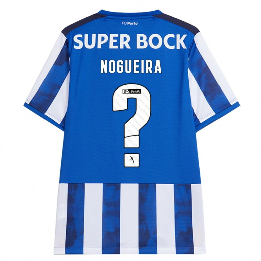 Danxen Mænd Duarte Nogueira #0 Blå Hvid Hjemmebane Spillertrøjer 2024/25 Trøje T-Shirt