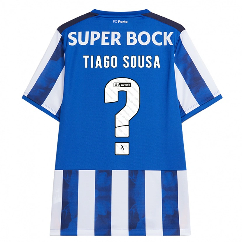 Danxen Mænd Tiago Sousa #0 Blå Hvid Hjemmebane Spillertrøjer 2024/25 Trøje T-Shirt