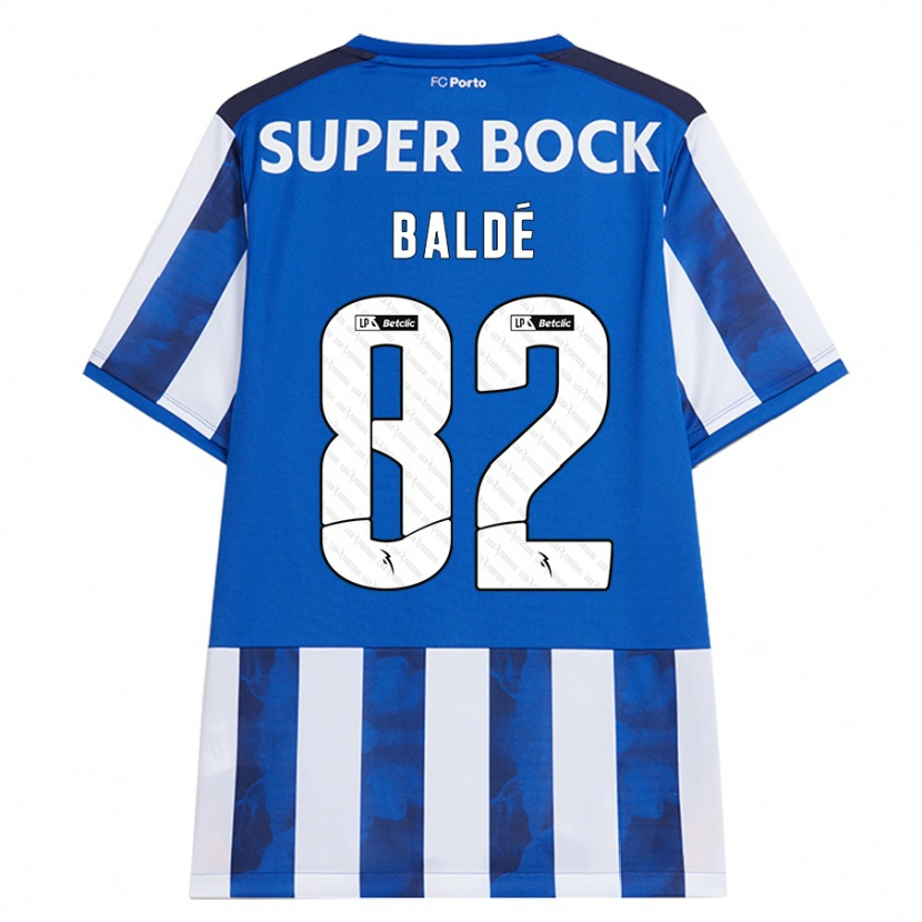 Danxen Mænd Alfa Baldé #82 Blå Hvid Hjemmebane Spillertrøjer 2024/25 Trøje T-Shirt