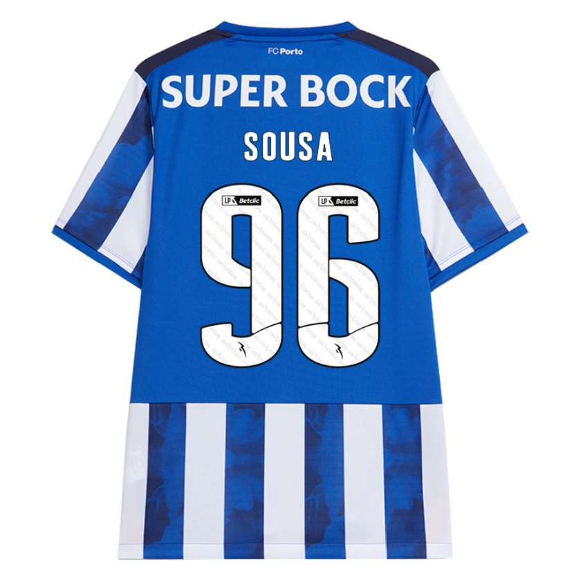 Danxen Mænd Filipe Sousa #96 Blå Hvid Hjemmebane Spillertrøjer 2024/25 Trøje T-Shirt