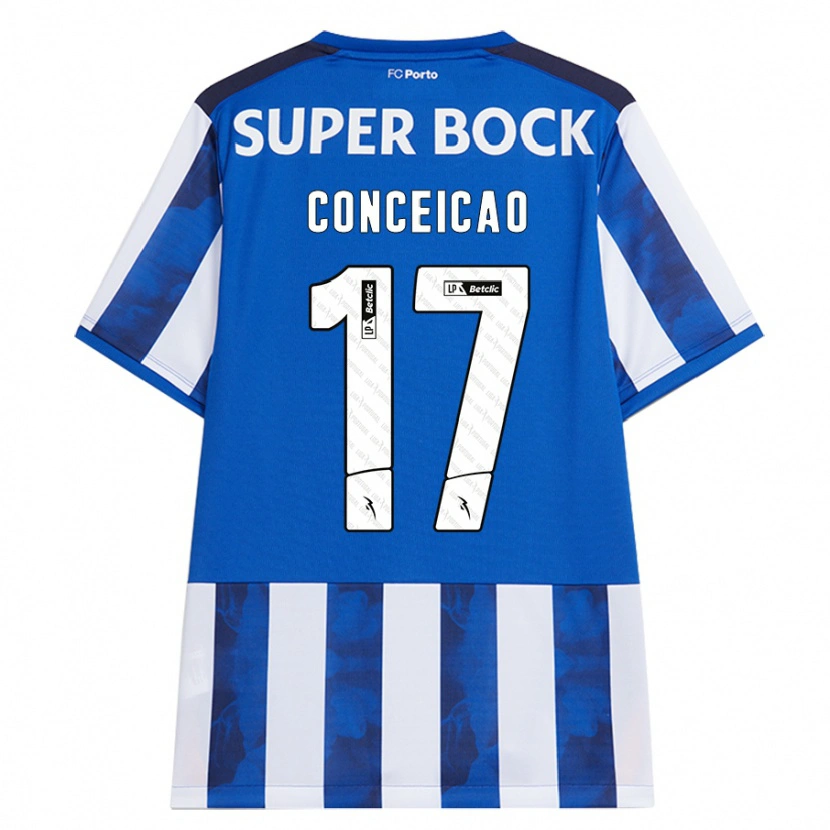 Danxen Mænd Rodrigo Conceicao #17 Blå Hvid Hjemmebane Spillertrøjer 2024/25 Trøje T-Shirt