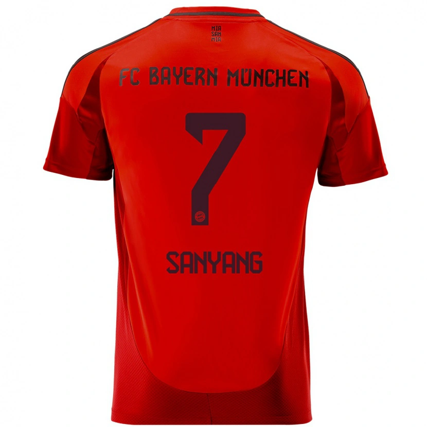 Danxen Mænd Mamin Sanyang #7 Rød Hjemmebane Spillertrøjer 2024/25 Trøje T-Shirt