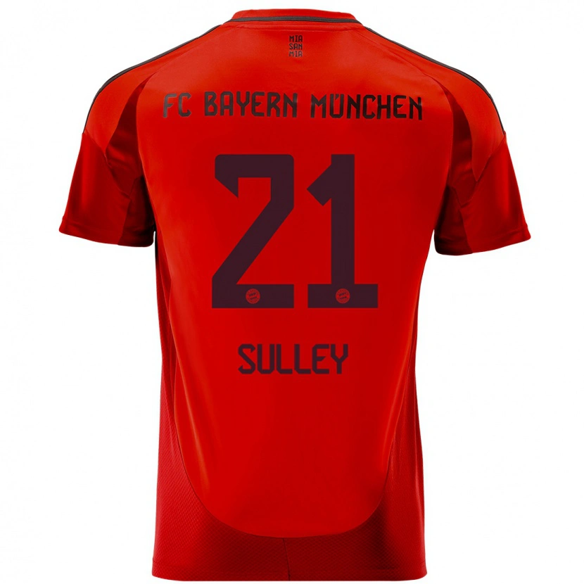 Danxen Mænd Williams Baffour Sulley #21 Rød Hjemmebane Spillertrøjer 2024/25 Trøje T-Shirt
