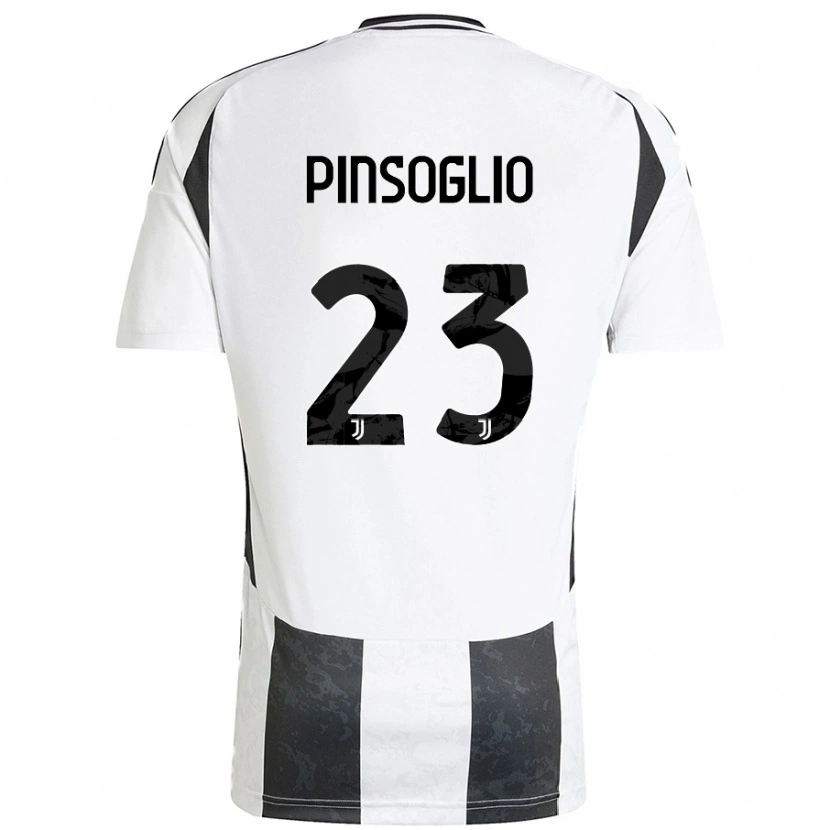 Danxen Mænd Carlo Pinsoglio #23 Hvid Sort Hjemmebane Spillertrøjer 2024/25 Trøje T-Shirt