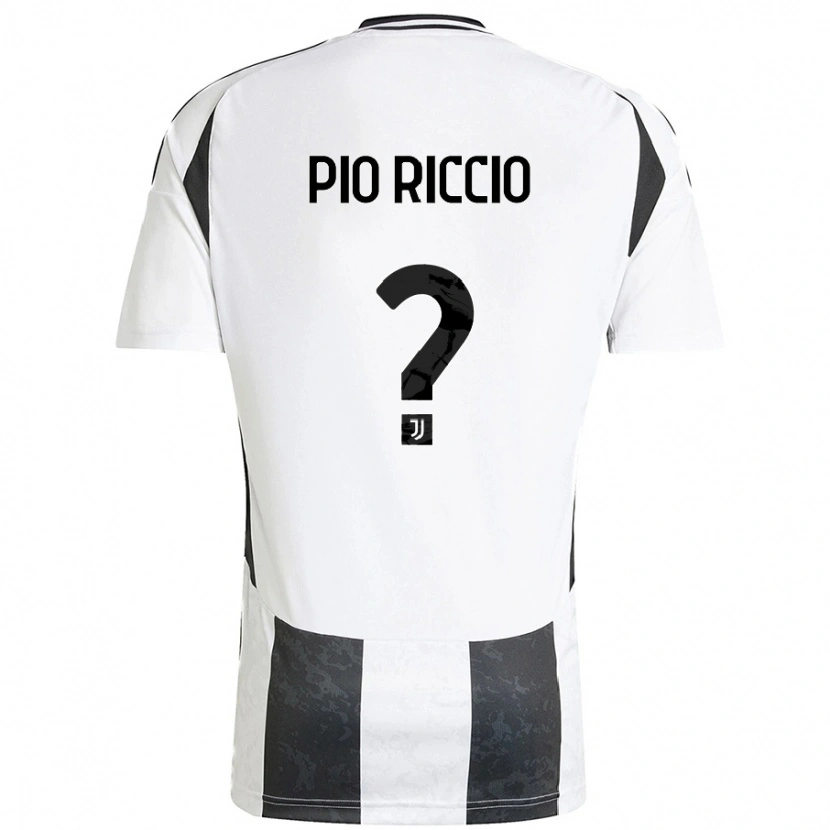 Danxen Mænd Alessandro Pio Riccio #0 Hvid Sort Hjemmebane Spillertrøjer 2024/25 Trøje T-Shirt