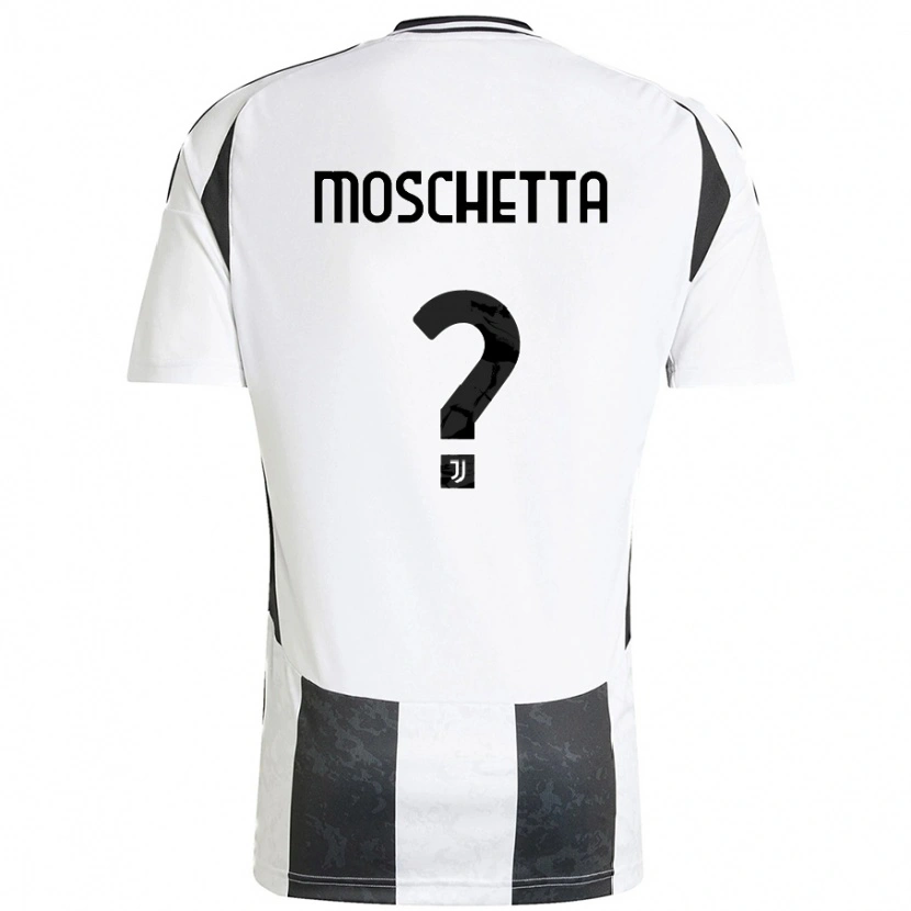 Danxen Mænd Lorenzo Moschetta #0 Hvid Sort Hjemmebane Spillertrøjer 2024/25 Trøje T-Shirt