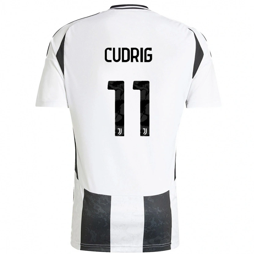 Danxen Mænd Nicolò Cudrig #11 Hvid Sort Hjemmebane Spillertrøjer 2024/25 Trøje T-Shirt