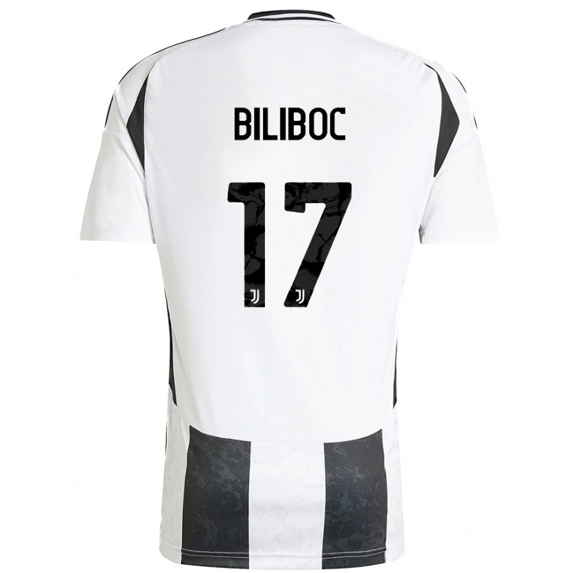Danxen Mænd Lorenzo Biliboc #17 Hvid Sort Hjemmebane Spillertrøjer 2024/25 Trøje T-Shirt