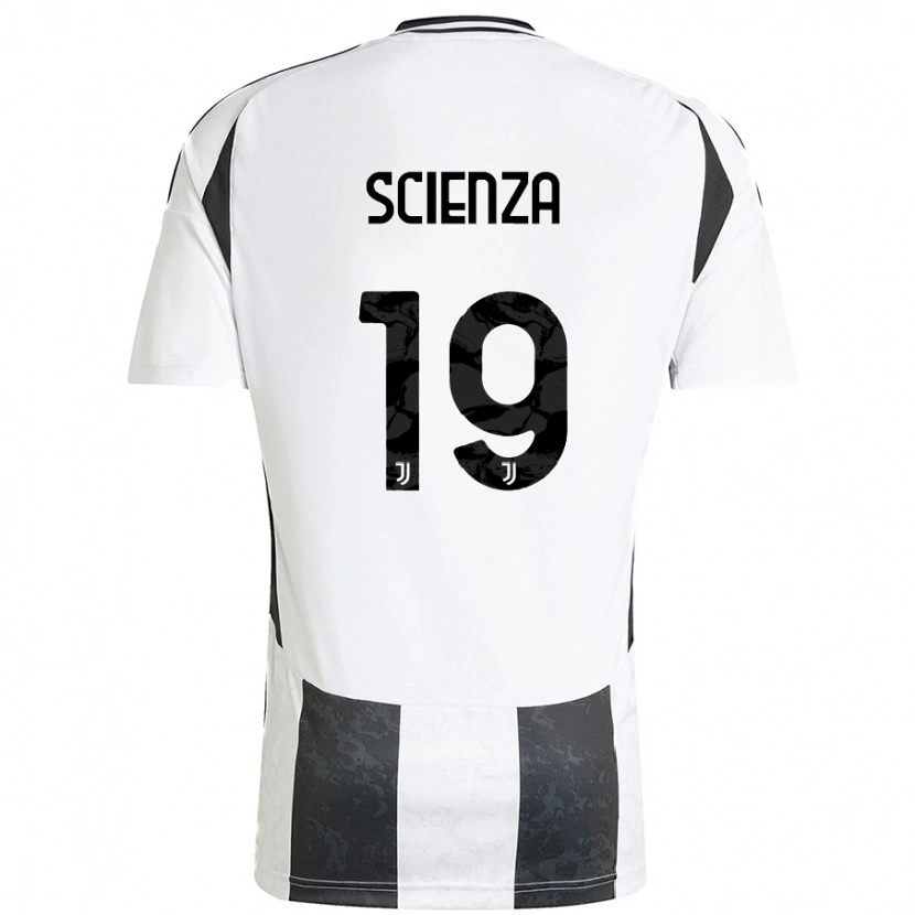 Danxen Mænd Michele Scienza #19 Hvid Sort Hjemmebane Spillertrøjer 2024/25 Trøje T-Shirt