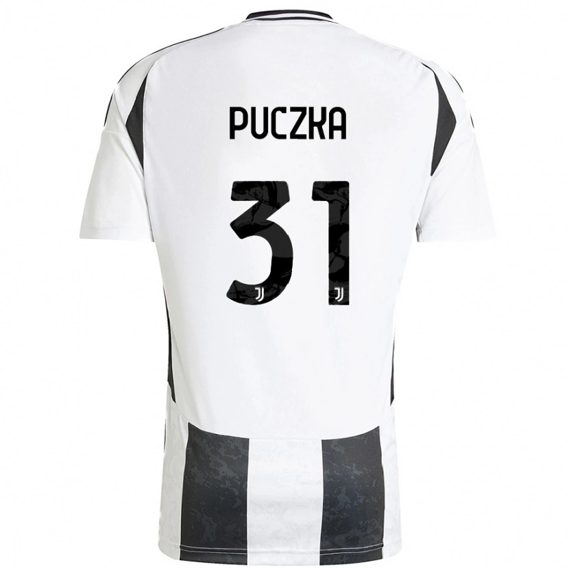 Danxen Mænd David Puczka #31 Hvid Sort Hjemmebane Spillertrøjer 2024/25 Trøje T-Shirt